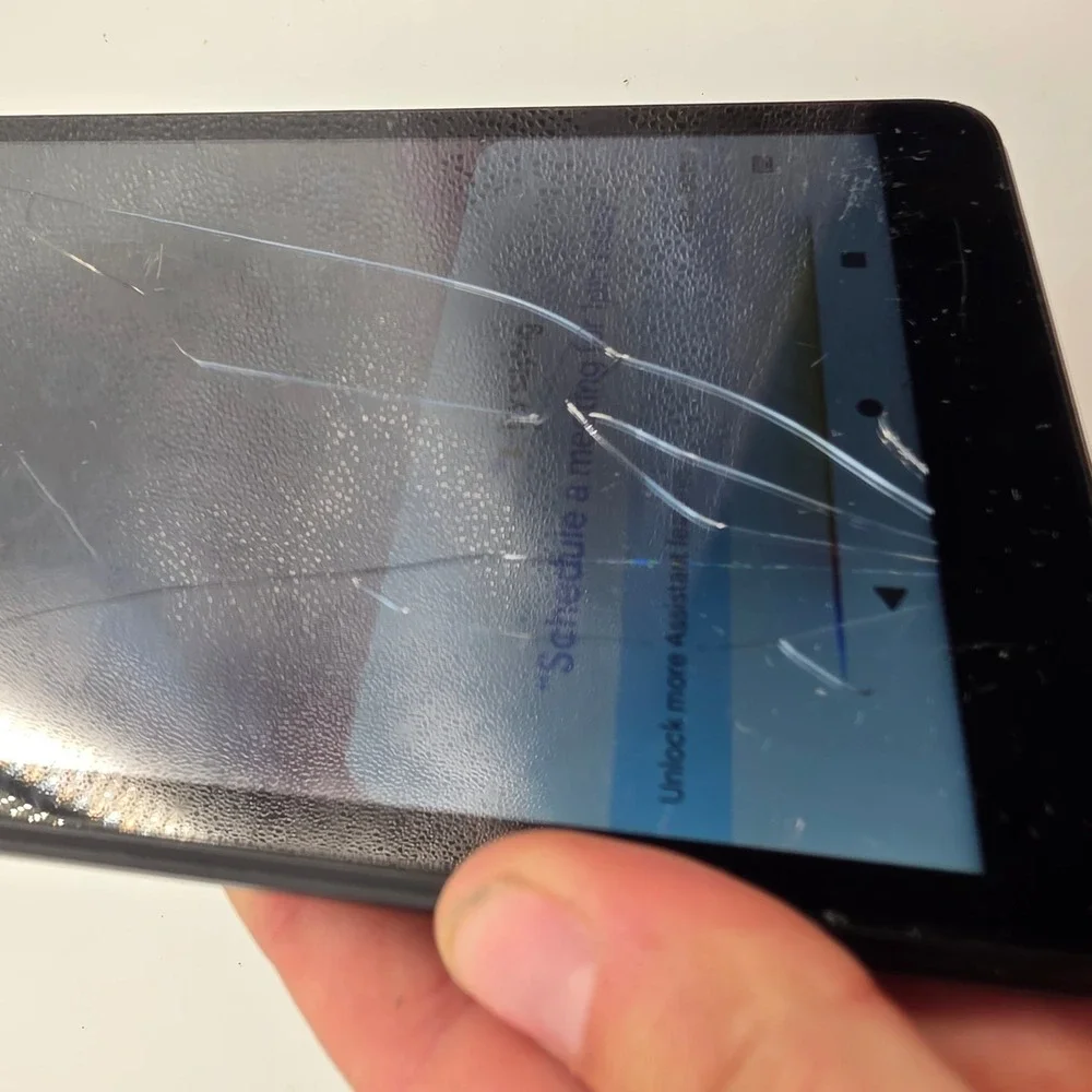 BLU‎ M8L Android Tablet 8 inch Display Black Cracked Screen For Parts Repair O5